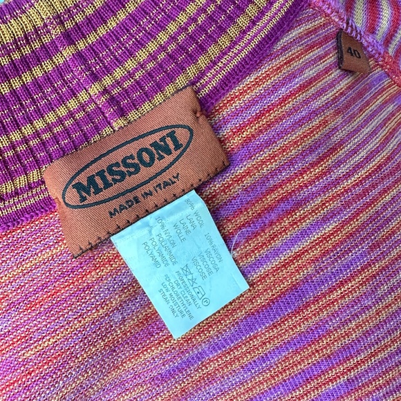 Missoni |  VINTAGE 1980's Turtleneck Sweater size 40  AUTHENTIC Orange Label - Picture 8 of 12
